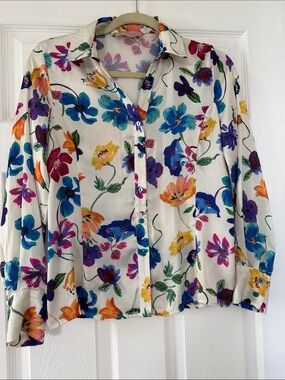 Philosophy Floral Button-Front Blouse in Multicolor